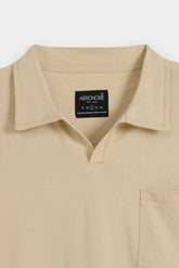Cotton Relax Fit Pocket Polo - Bone White